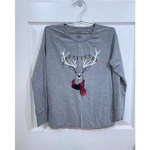 Holiday #Fam Jams Christmas top pajama girl Size M